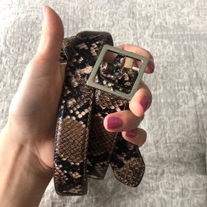 Snake skin belt